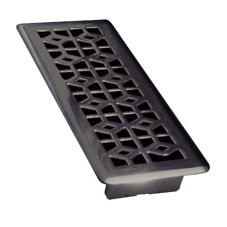 Truaire Truaire C166-VMB04X12 Victorian Floor Register  Matte Black - 4 x 12 in. 4352845
